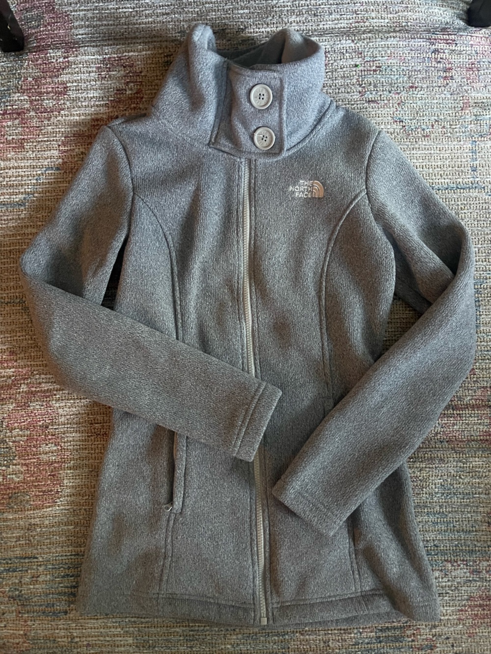 The North Face Women's Gray Full-Zip Fleece Jacket